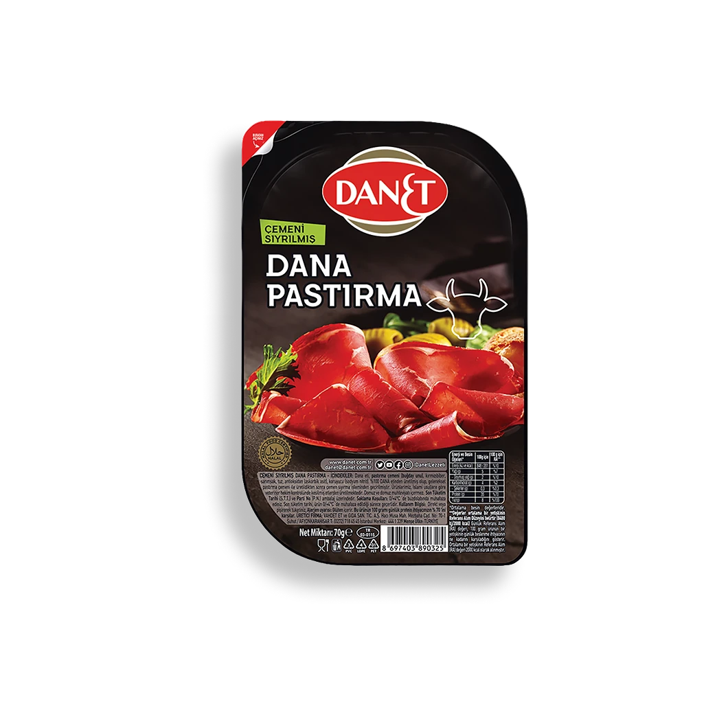 Dana Pastırma Çemeni Sıyrılmış Dilimli